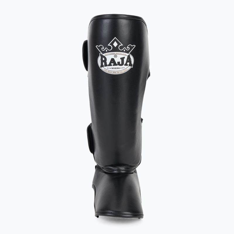 Tibia and foot protectors RAJA BOXING Lightweight Shin Guards Semi Leather black 4