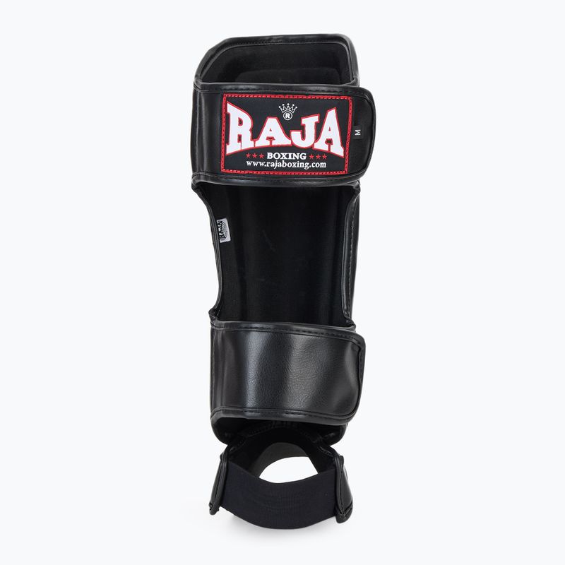 Tibia and foot protectors RAJA BOXING Lightweight Shin Guards Semi Leather black 5