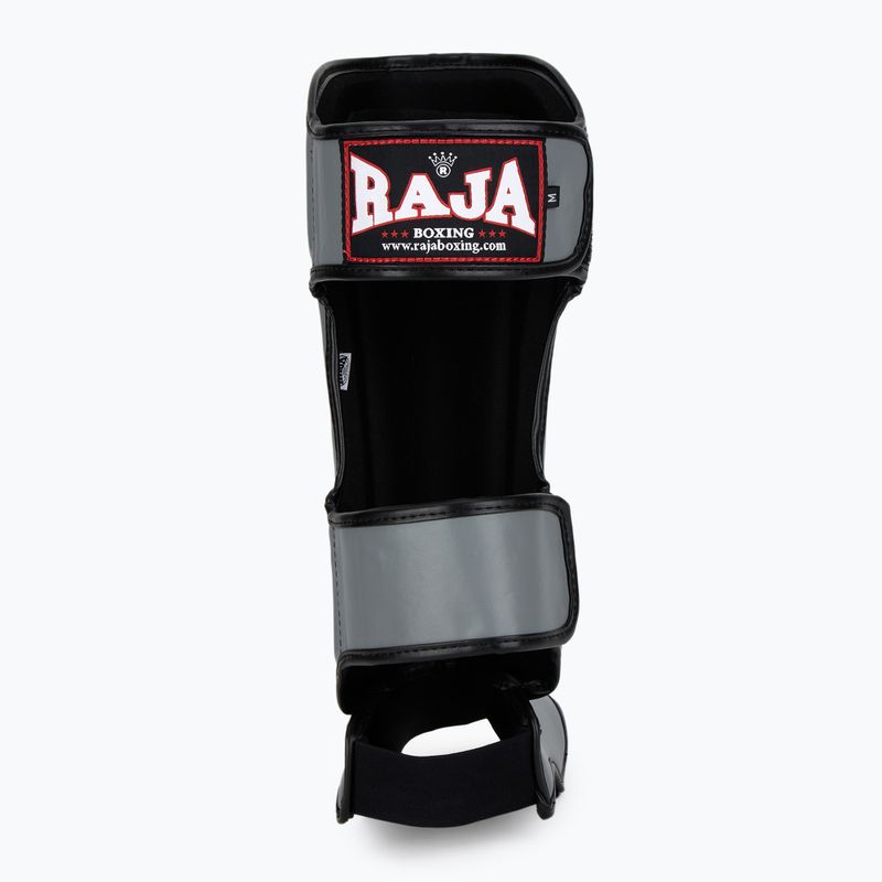Tibia and foot protectors RAJA BOXING Lightweight Shin Guards Semi Leather grey 5