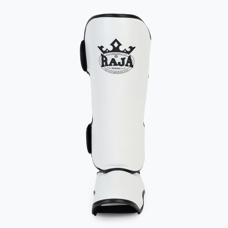 Tibia and foot protectors RAJA BOXING Lightweight Shin Guards Semi Leather white 4