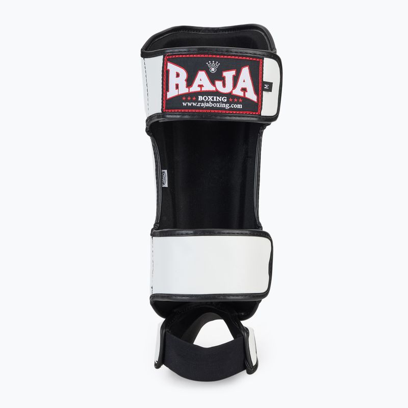 Tibia and foot protectors RAJA BOXING Lightweight Shin Guards Semi Leather white 5