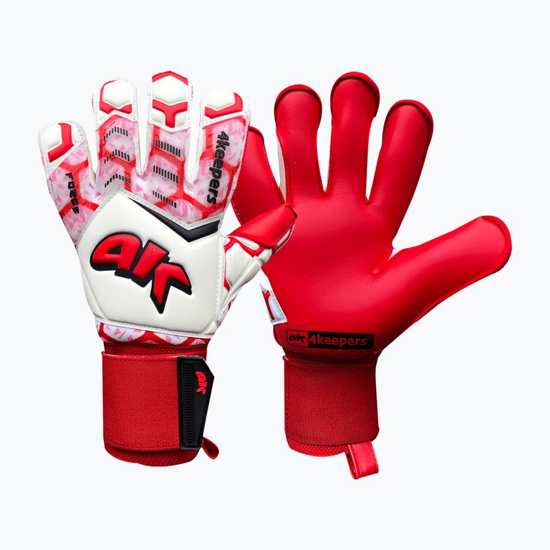 4keepers Force V 4.20 HB goalkeeper gloves red and white 4KEEPERS-4342 4