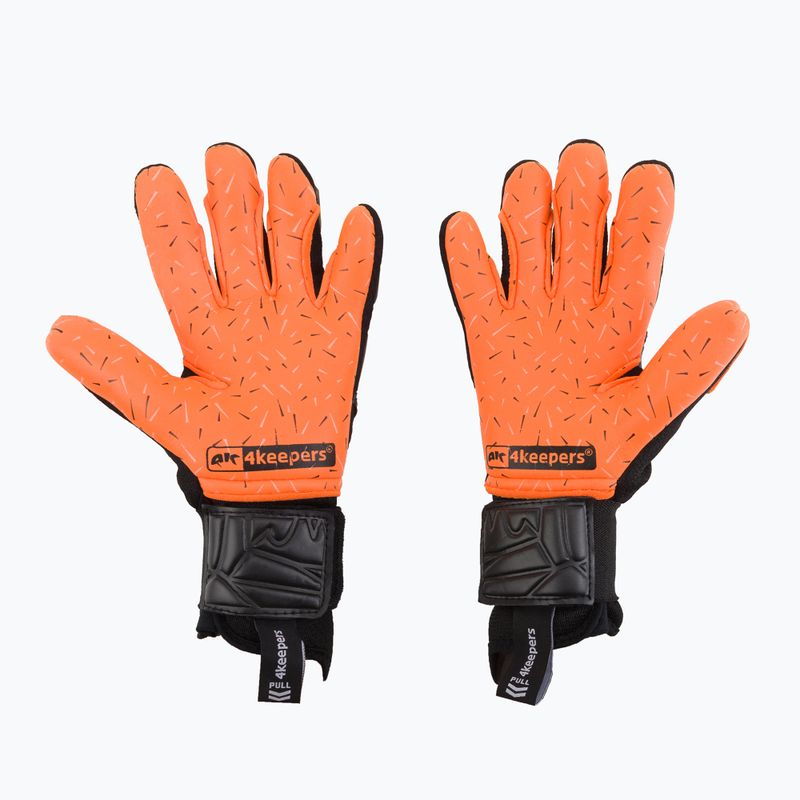 4Keepers Equip Flame Nc Jr children's goalkeeper gloves black and orange EQUIPFLNCJR 2