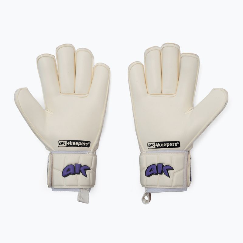 4keepers Champ Purple V Rf white and purple goalkeeper gloves 2