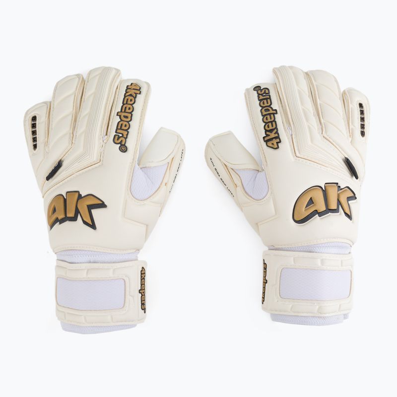 4keepers Champ Gold V Rf white and gold goalkeeper gloves