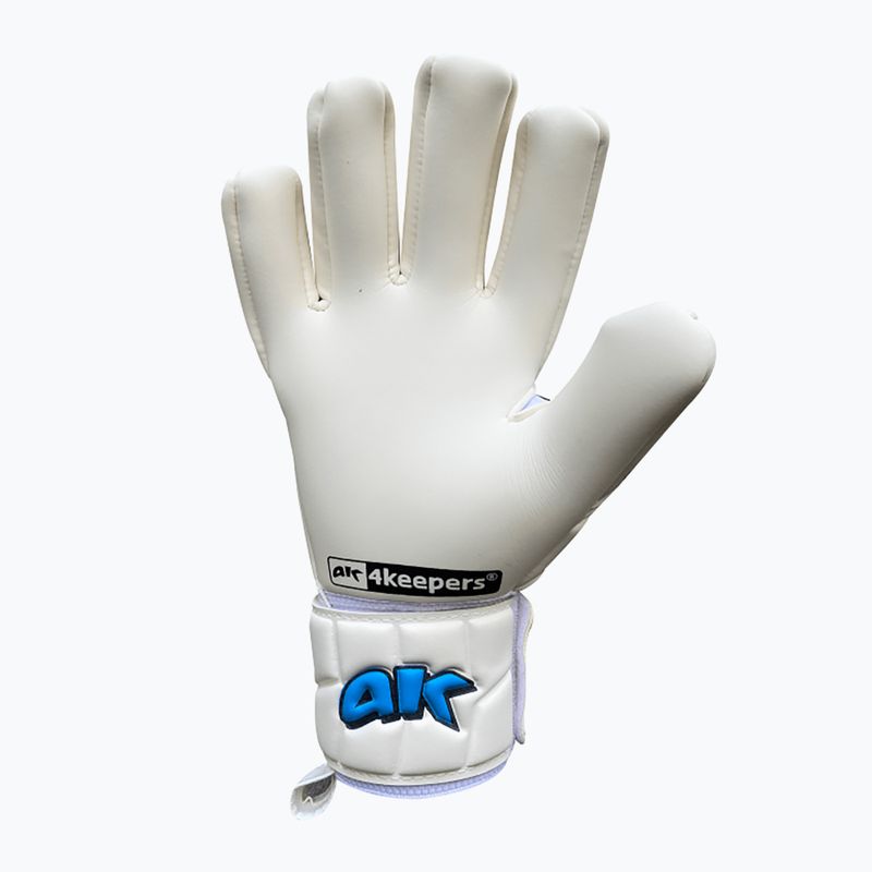 4keepers Champ Aqua V Nc goalkeeper gloves white and blue 5