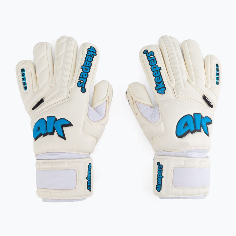 4keepers Champ Aqua V Nc goalkeeper gloves white and blue