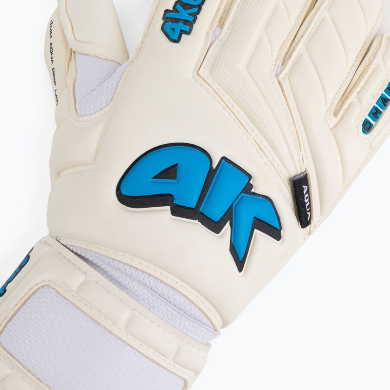 4keepers Champ Aqua V Nc goalkeeper gloves white and blue 3