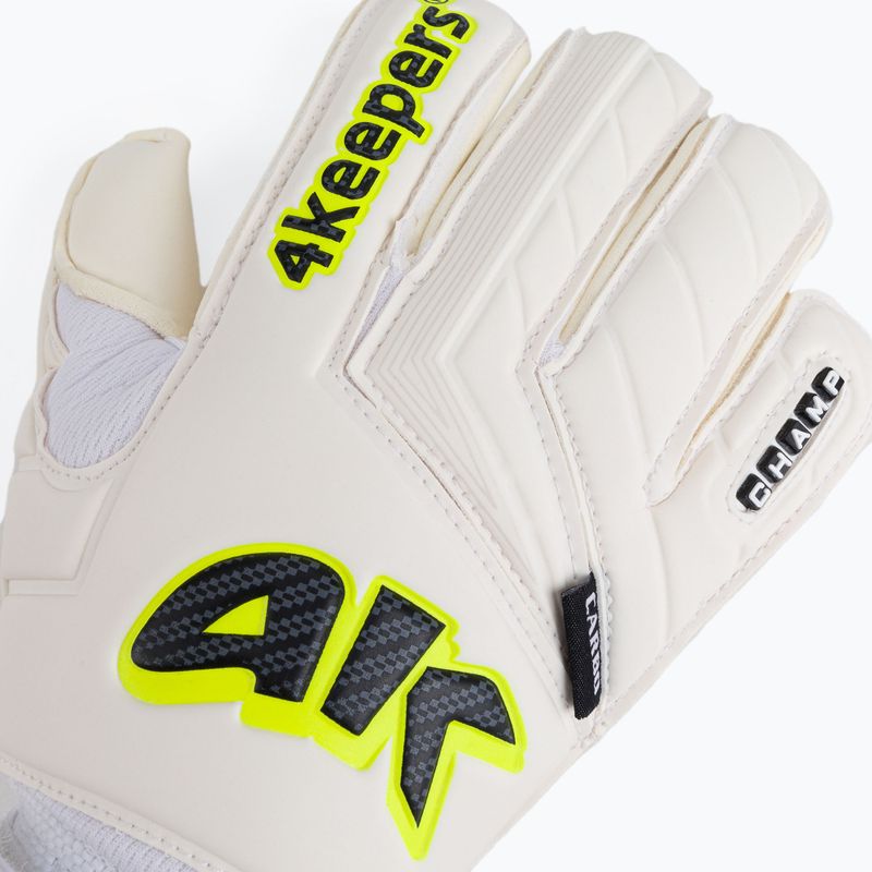 Children's goalkeeper gloves 4keepers Champ Carbo V RF Strap white 3