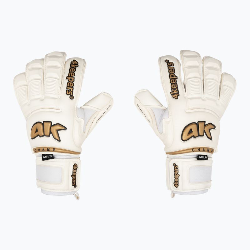 4Keepers Champ Gold VI goalkeeper glove white
