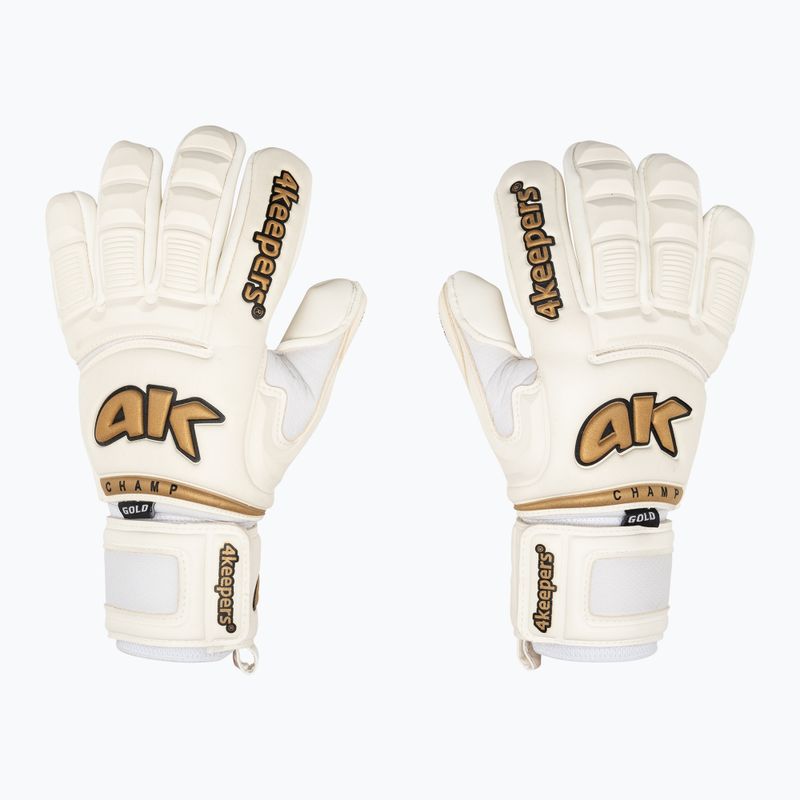 4Keepers Champ Gold VI goalkeeper glove white