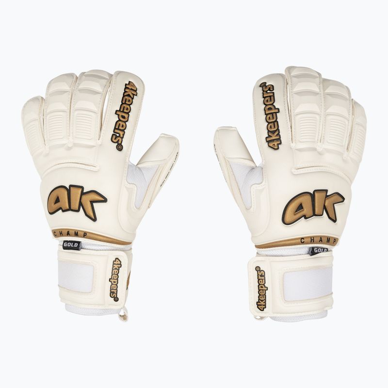 4Keepers Champ Gold VI goalkeeper glove white