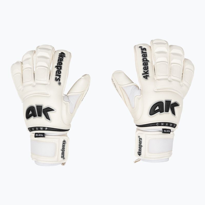 4Keepers Champ Black VI goalkeeper gloves white