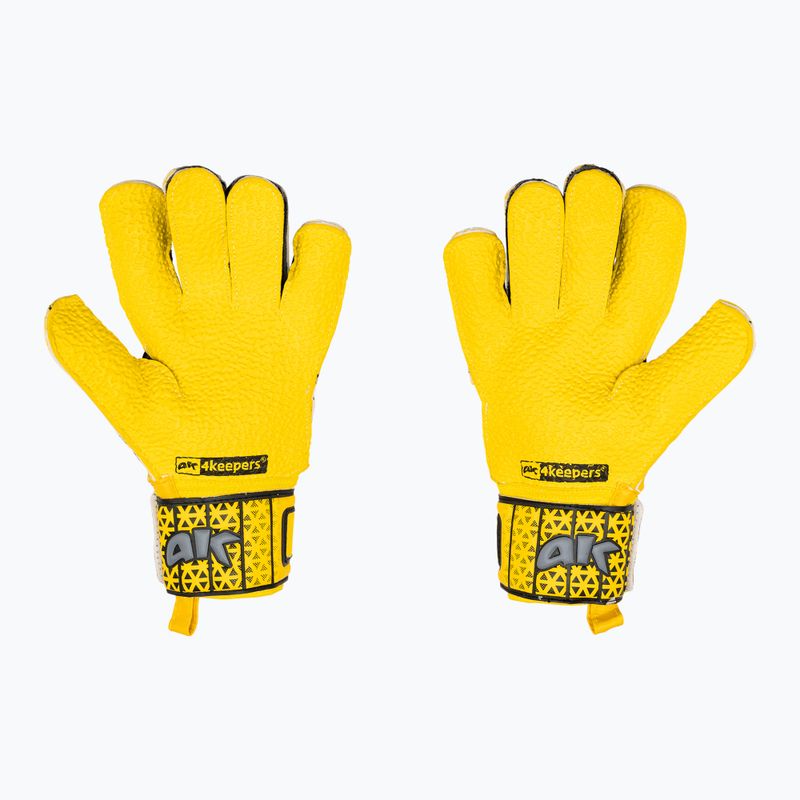 4Keepers Champ Astro VI goalkeeper gloves yellow/grey 2