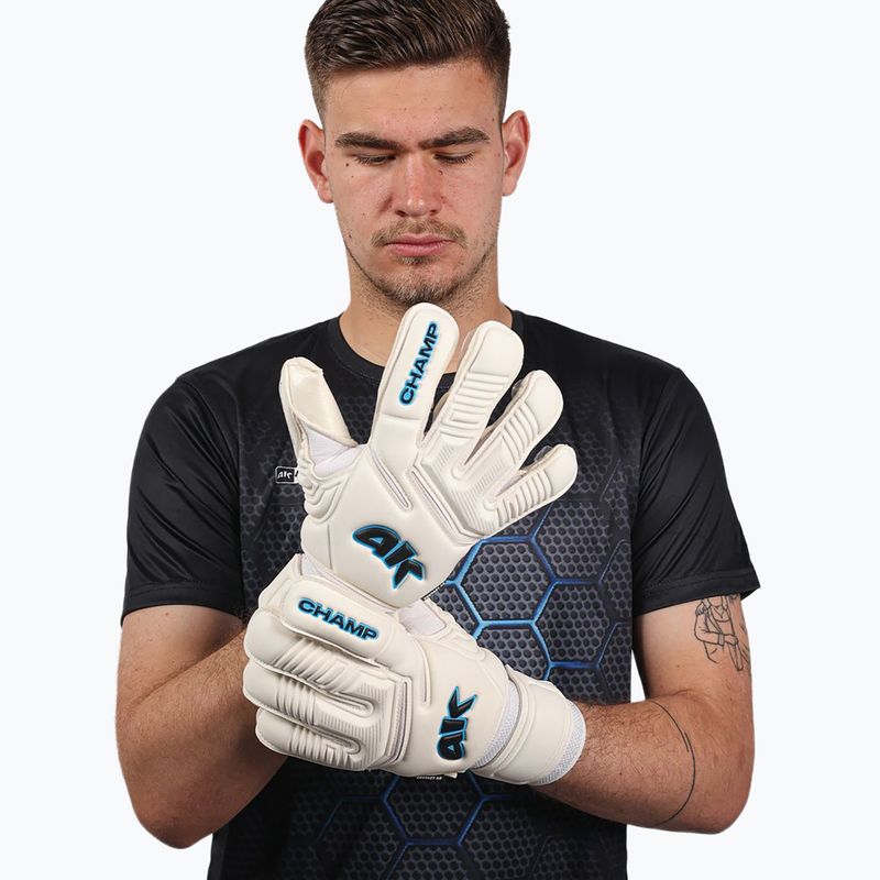 Children's goalkeeper gloves 4keepers Champ Aq Contact VII RF2G Jr white 8