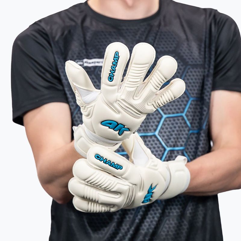 Goalkeeper gloves 4keepers Champ Aqua VII RF2G white 10