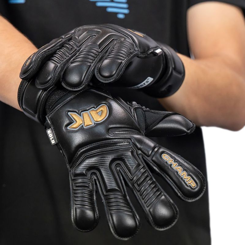 Children's goalkeeper gloves 4keepers Champ Gold Black VII RF2G Jr gold/black 9