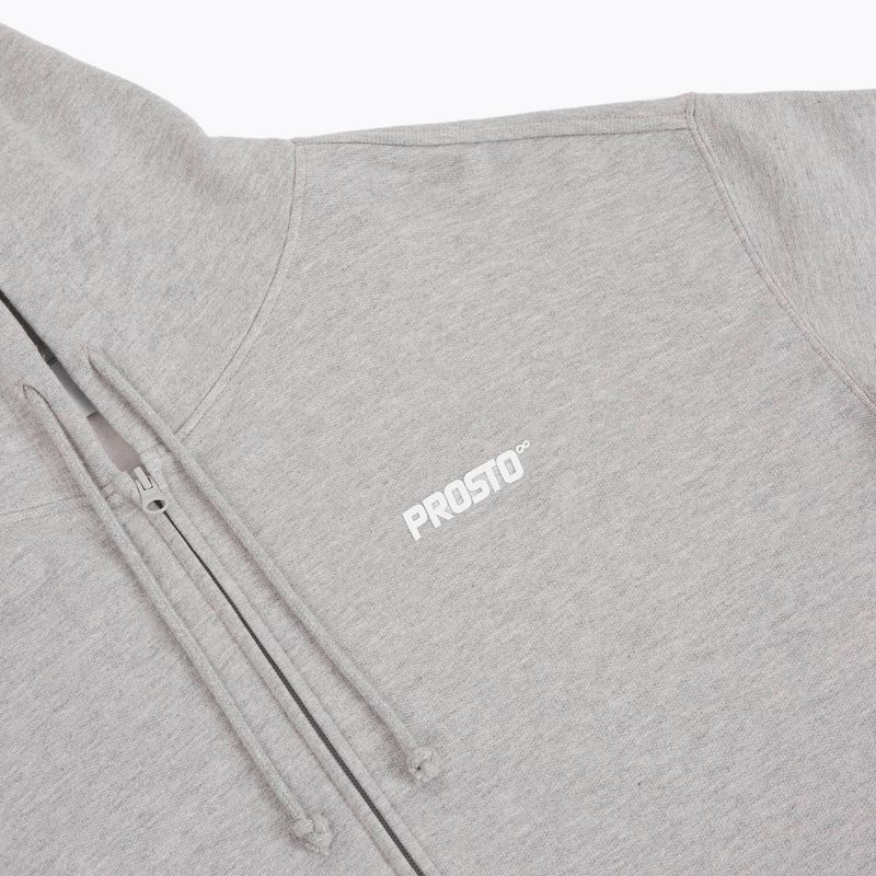 Men's sweatshirt PROSTO Hoodie Logo Zip gray 3