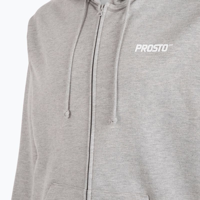 Men's sweatshirt PROSTO Hoodie Logo Zip gray 4