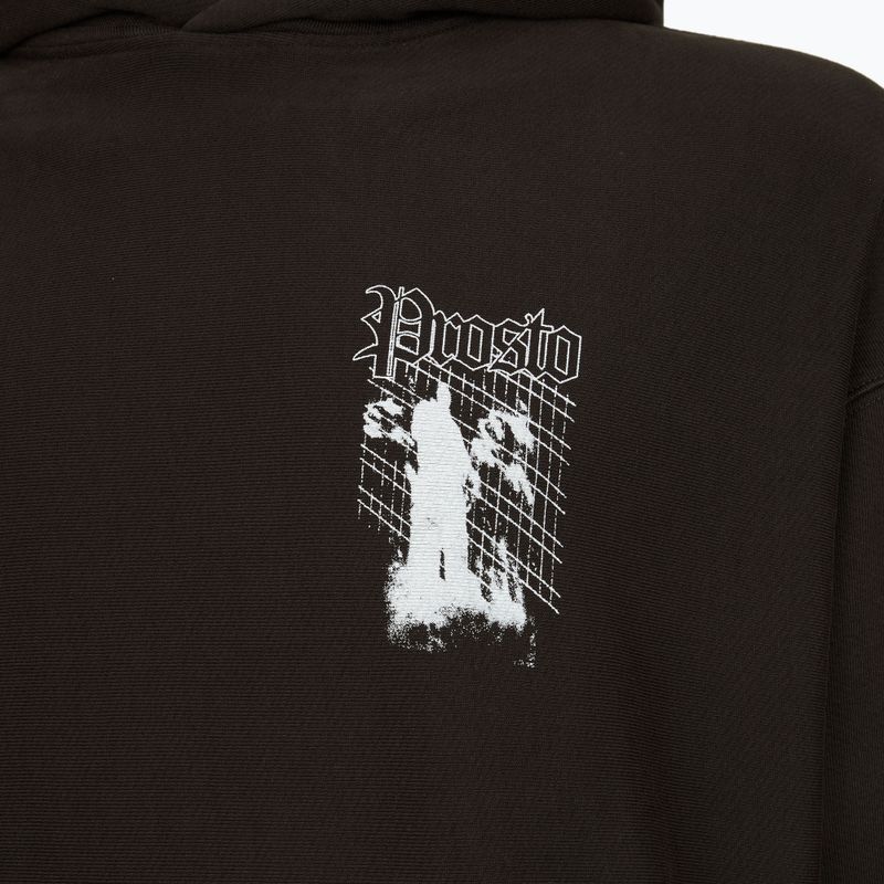 Men's sweatshirt PROSTO Shadow Hoodie washed black 3