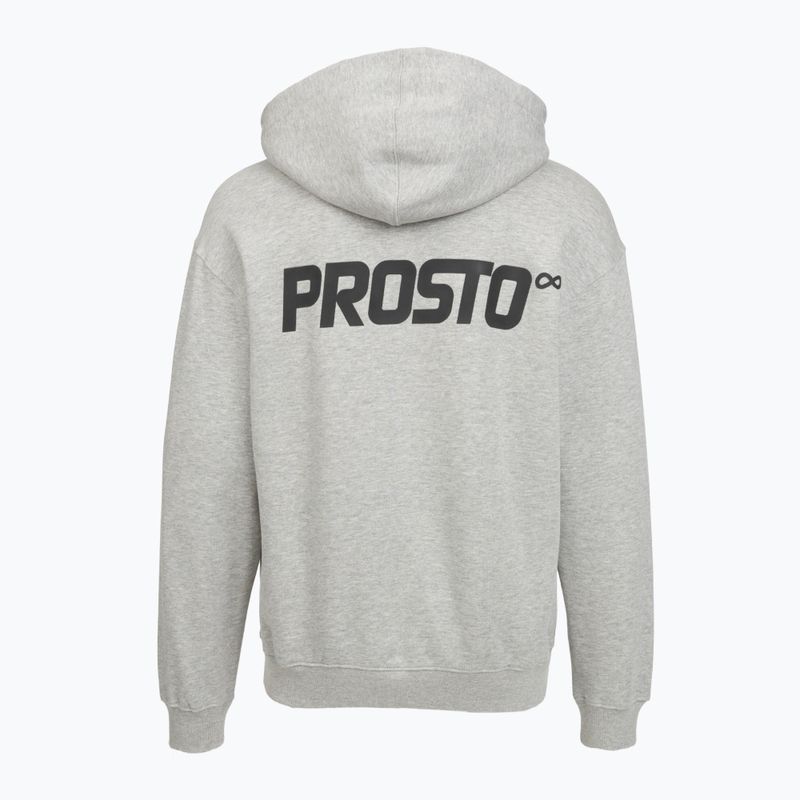 Men's sweatshirt PROSTO Hoodie Half Zip Big Log Infinity grey/melange 2