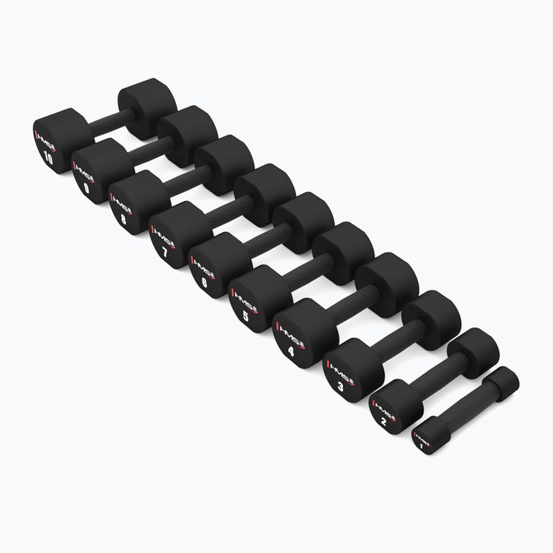 HMS HPT02 TPU dumbbells 2 pcs. 3 kg black 4