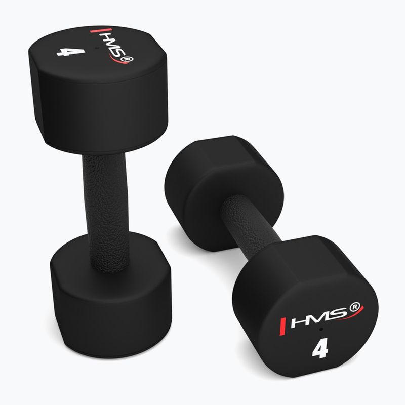 HMS HPT02 TPU dumbbells 2 pcs. 4 kg black 2