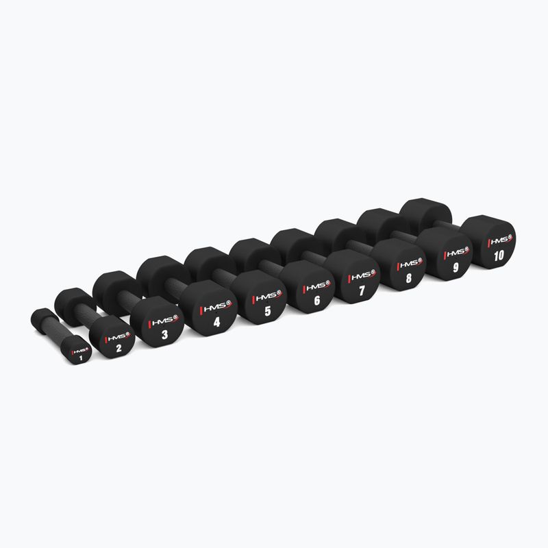 HMS HPT02 TPU dumbbells 2 pcs. 4 kg black 4