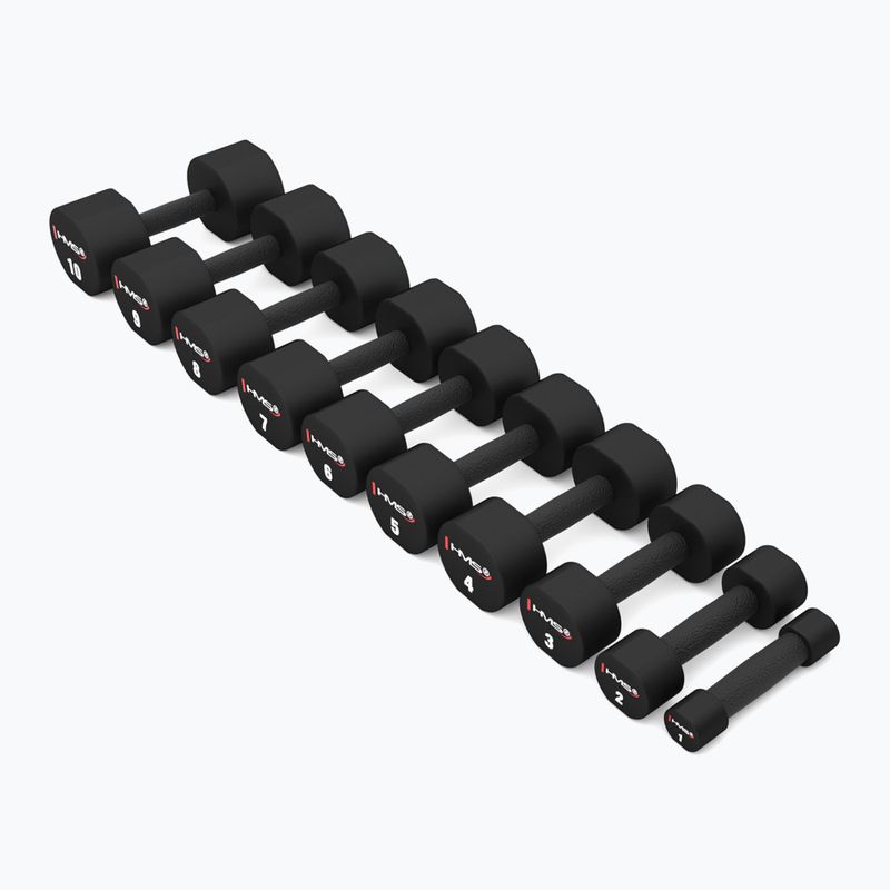 HMS HPT02 TPU dumbbells 2 pcs. 5 kg black 5