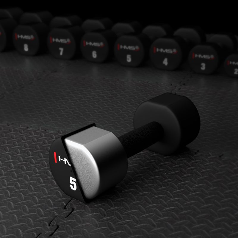 HMS HPT02 TPU dumbbells 2 pcs. 5 kg black 7
