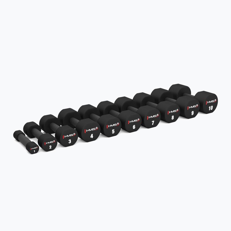 HMS HPT02 TPU dumbbells 2 pcs. 6 kg black 4