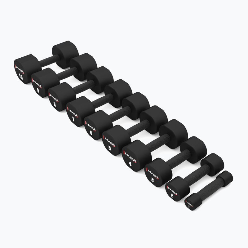 HMS HPT02 TPU dumbbells 2 pcs. 6 kg black 5