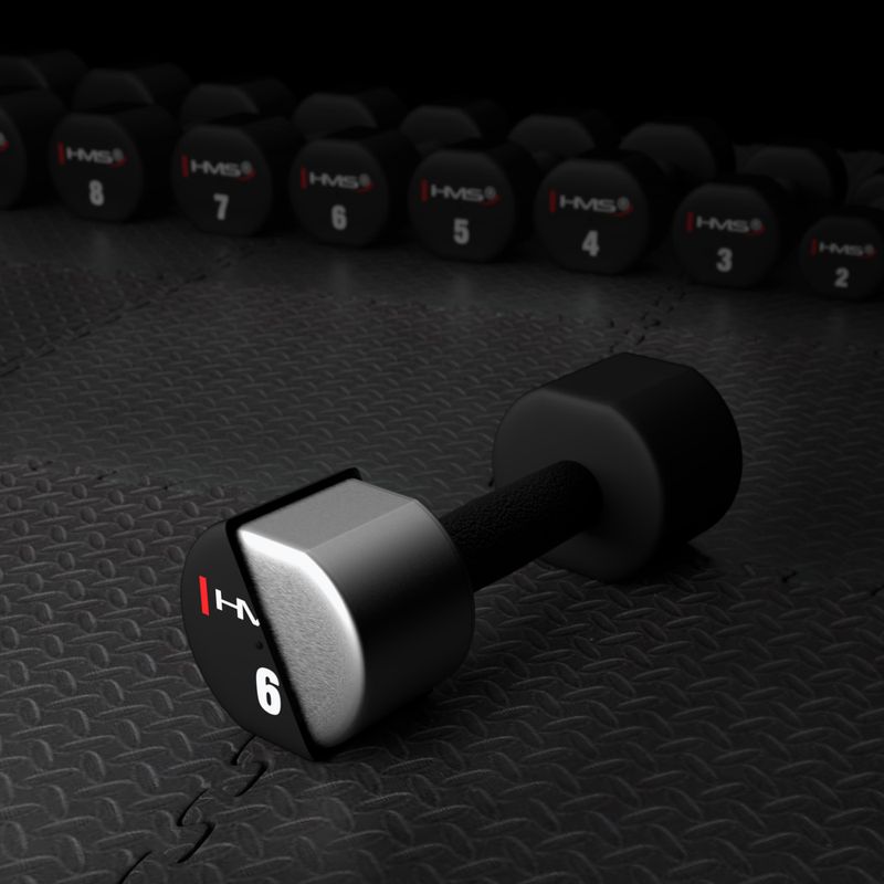 HMS HPT02 TPU dumbbells 2 pcs. 6 kg black 7