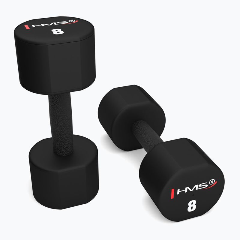 HMS HPT02 TPU dumbbells 2 pcs. 8 kg black 3