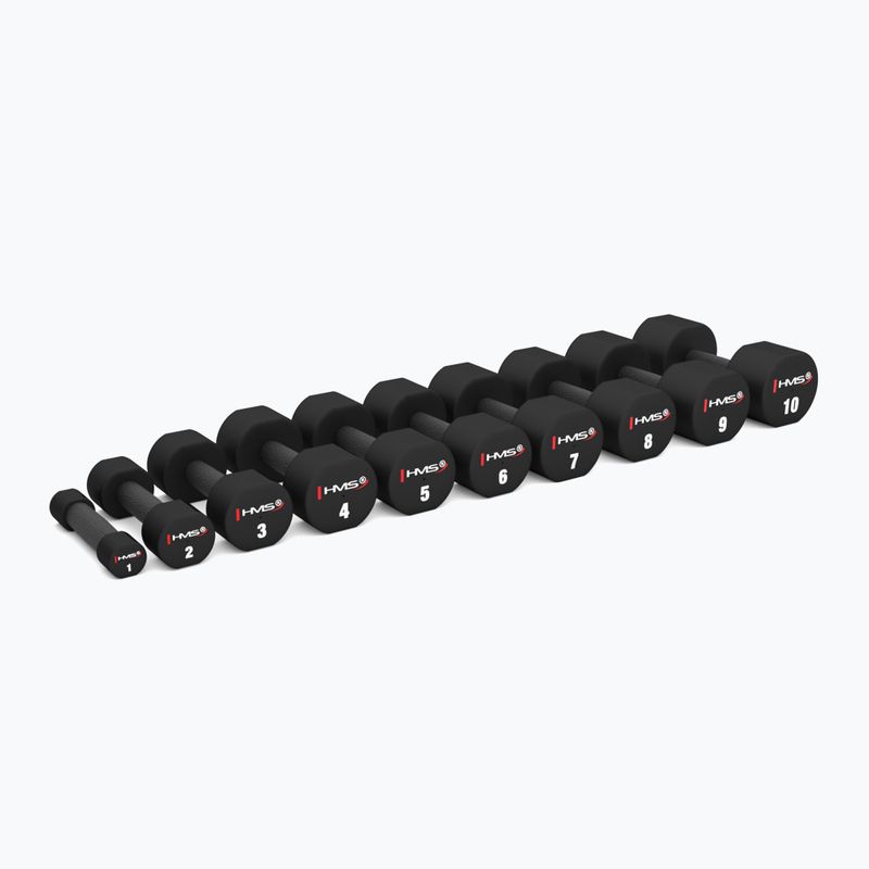 HMS HPT02 TPU dumbbells 2 pcs. 8 kg black 4