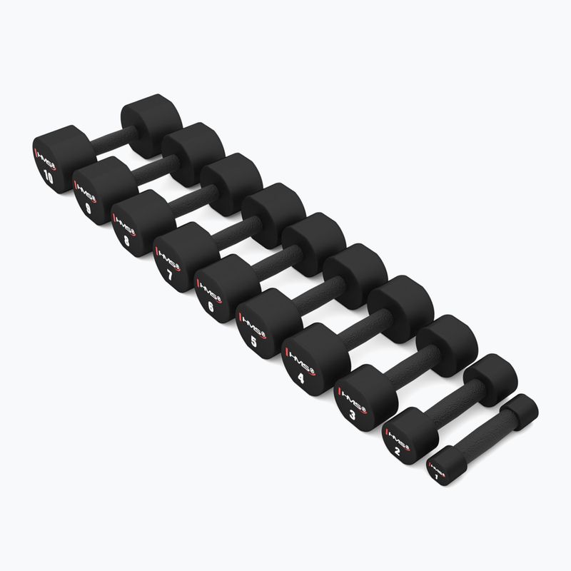HMS HPT02 TPU dumbbells 2 pcs. 8 kg black 5