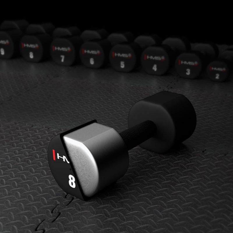HMS HPT02 TPU dumbbells 2 pcs. 8 kg black 7