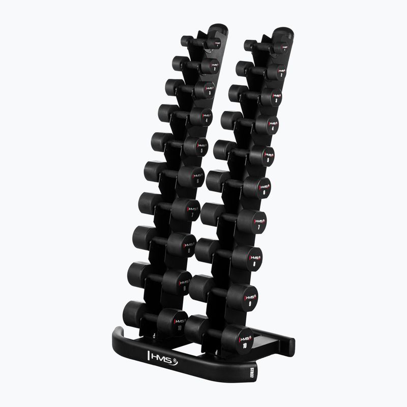 HMS HPT02 TPU dumbbells 2 pcs. 10 kg black 6
