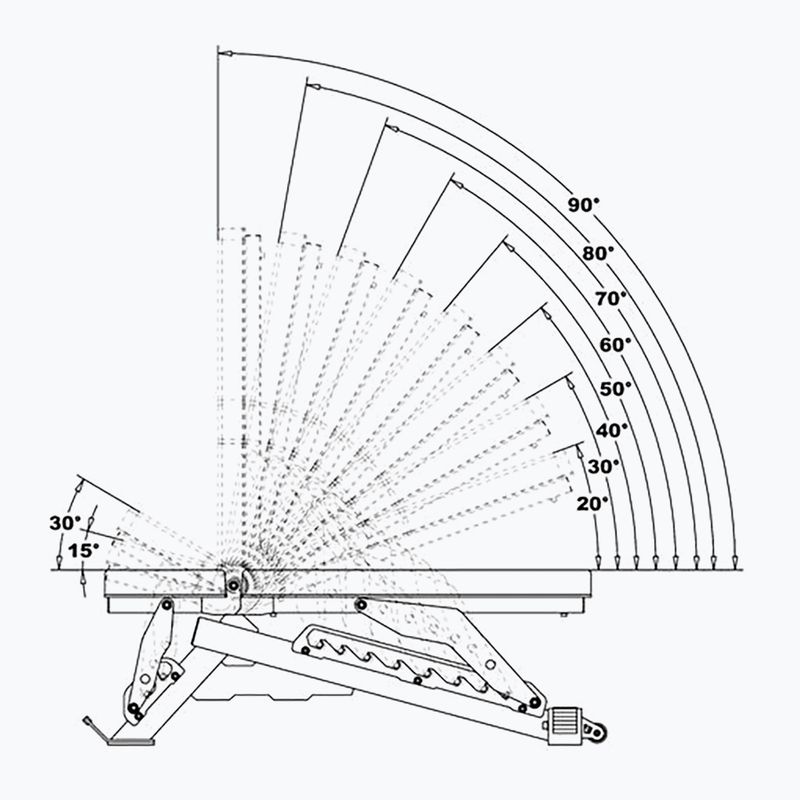 HMS adjustable training bench L3150 black 4
