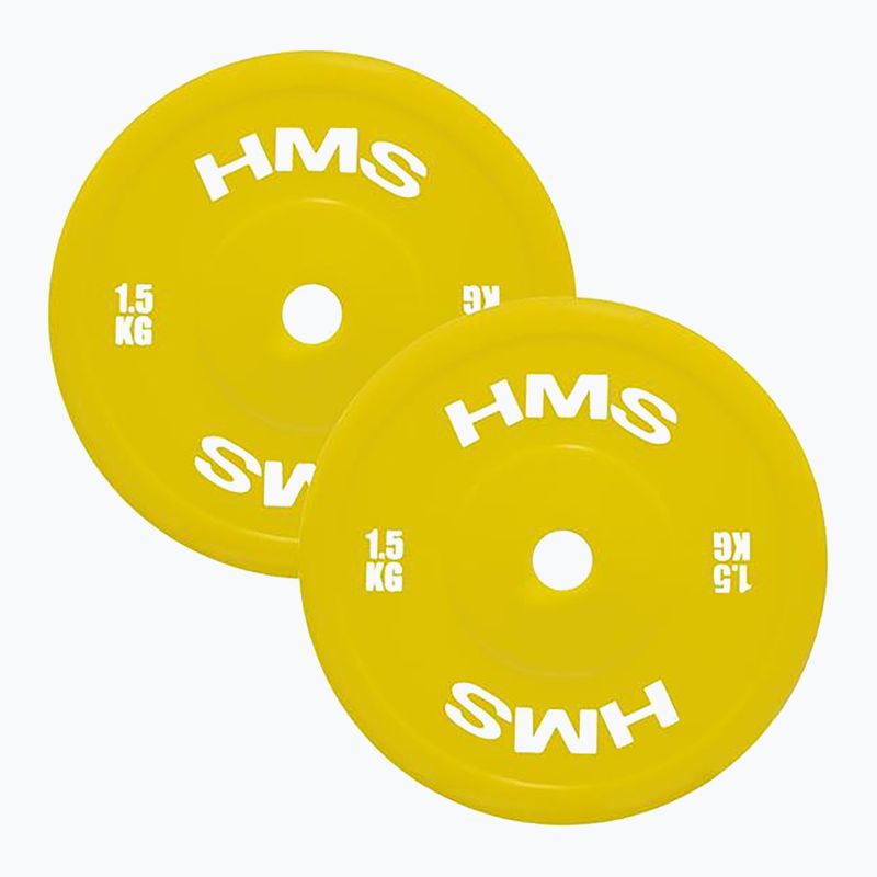 PE Olympic weight HMS TPP01 2 x 1.5 kg yellow