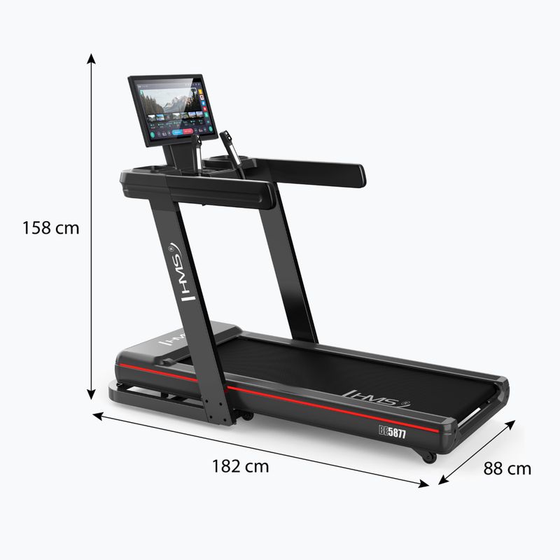 HMS electric treadmill BE5877 black 4