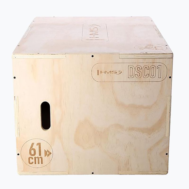 Wooden plyometric box HMS DSC01 brown 17-62-100 4