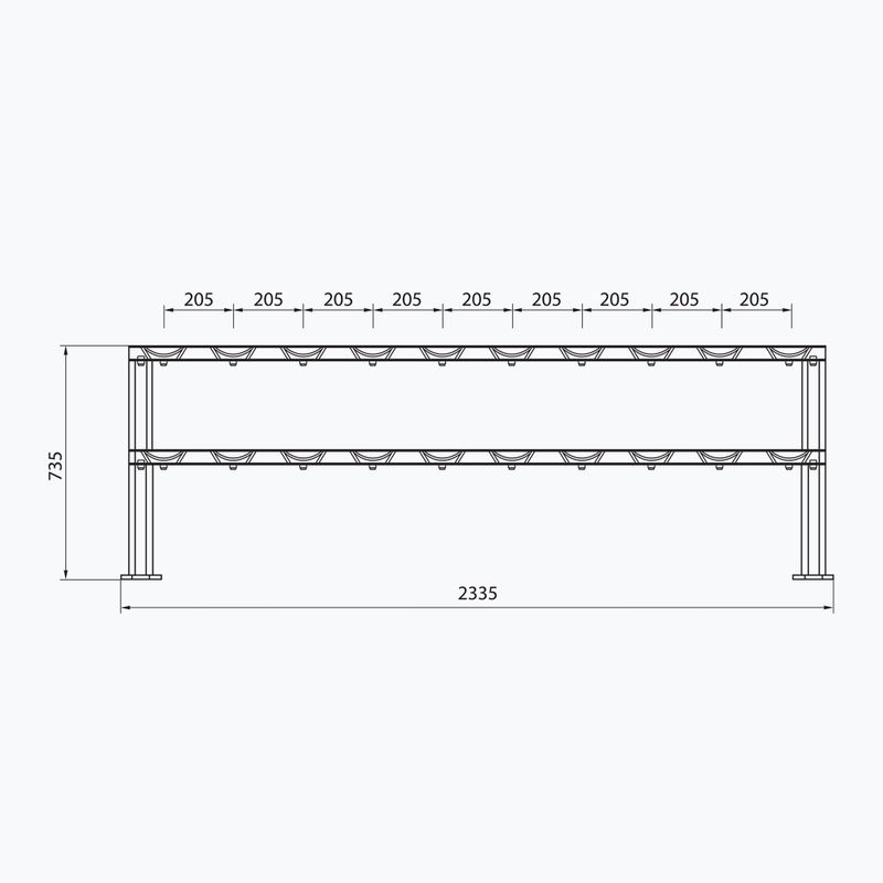 HMS dumbbell stand STR47 black 7