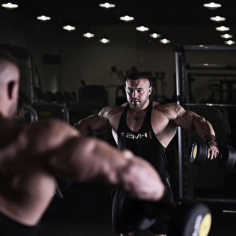 Rubber coated dumbbell HMS HG Pro 3