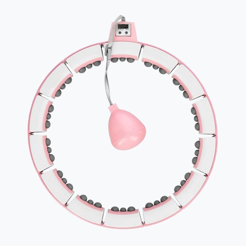 Hulahop with weight and counter HMS FH06 white-pink 30-6-105