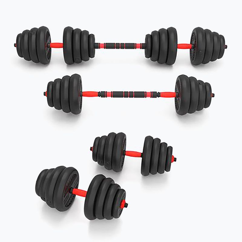 HMS SGN130 Pro Set 6W1 30kg weights black/red 4