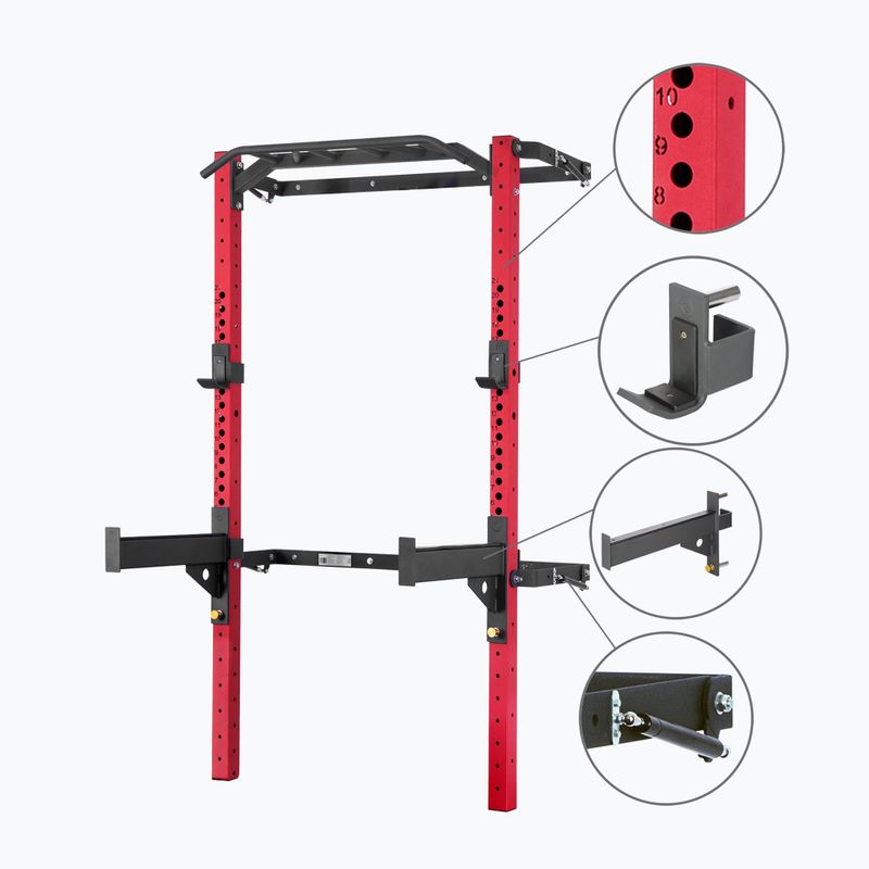 Folding training rack HMS KLT23 red/black 5
