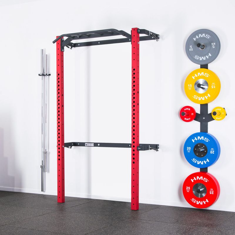 Folding training rack HMS KLT23 red/black 10