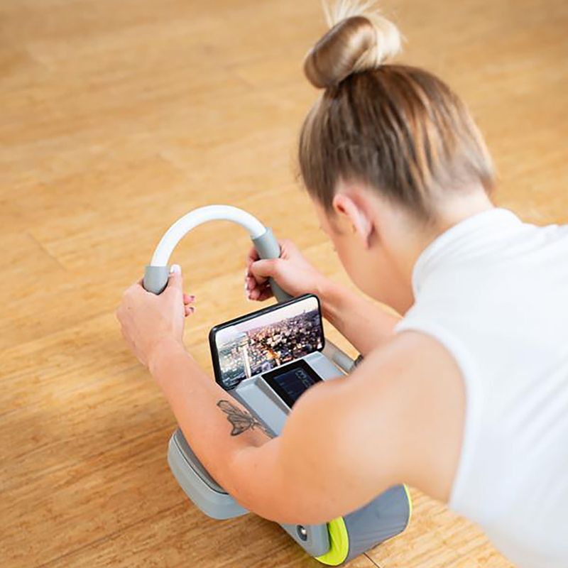 Automatic abdominal muscle exercise wheel with display HMS KA08 grey 9