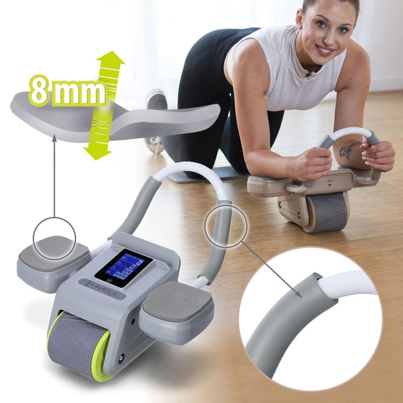 Automatic abdominal muscle exercise wheel with display HMS KA08 grey 13